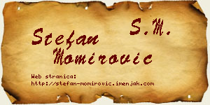 Stefan Momirović vizit kartica